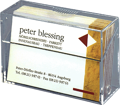 Sigel Visitenkartenbox/VA110 86 x 56 mm glasklar Hartplastik für 100 Karten