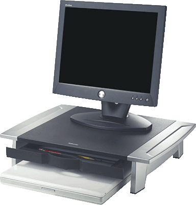 Fellowes Monitorständer Kompakt/8031101 106x508x357mm schwarz/silber