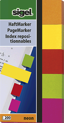 Sigel Haft Marker HN650 neon 50x100 mm Inh.200 BL