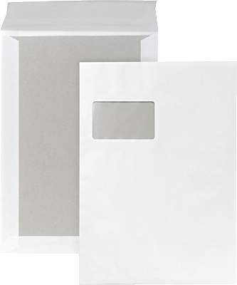 Mailmedia Papprückwandtaschen C4, HK/P40288 weiß 120 g/qm Inh.100