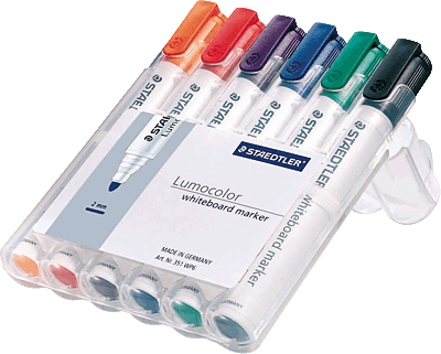 Staedtler Whiteboard Marker/351 WP6 sortiert 2 mm Etui Inh.6