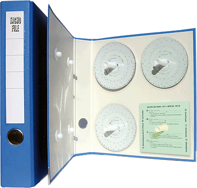 RNK Tachofile - Ordner/3106 DIN A4 blau für 1.200 Scheiben