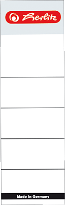 Herlitz Rückenschilder selbstklebend/5966106 60x190mm weiß Papier breit Inh.10