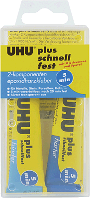 UHU Zwei-Komponentenkleber plus schnellfest/45700 Inh.35 g