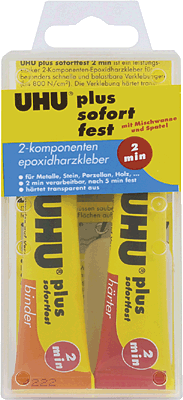UHU Zwei-Komponentenkleber plus sofortfest/45705 Inh.35 g
