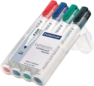 Staedtler Whiteboard Marker/351 WP4 sortiert 2 mm Inh.4 Farben
