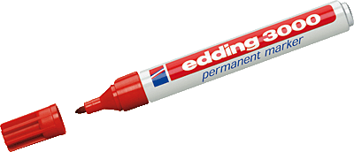 Edding Permanentmarker 3000/4-3000002 rot