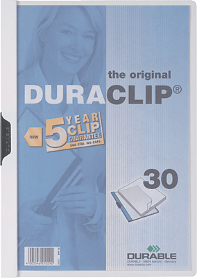 Durable Klemmmappe/2200-02 DIN A4 weiß