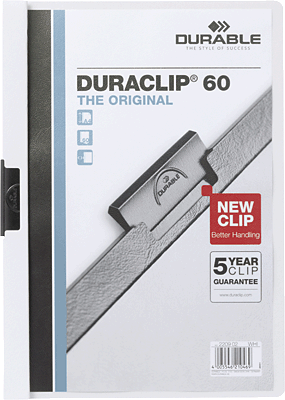 Durable Klemmmappe/2209-02 DIN A4 weiß