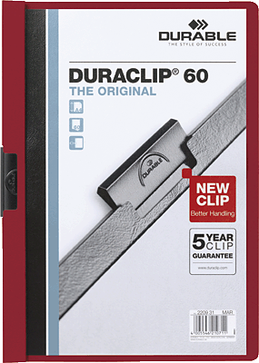 Durable Klemmmappe/2209-31 DIN A4 aubergine/dunkelrot