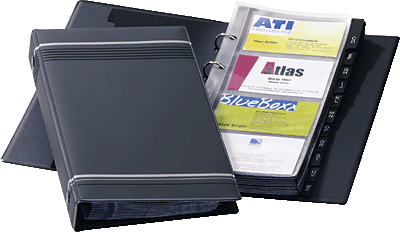 DURABLE Visitenkartenringbuch VISIFIX/2385-58 145x255 mm anthrazit
