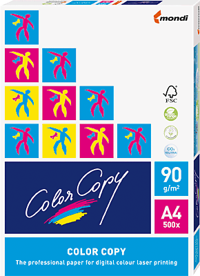 Mondi Color Copy Farbkopierpapier/A490g DIN A4 weiß geriest 90 g/qm Inh.500