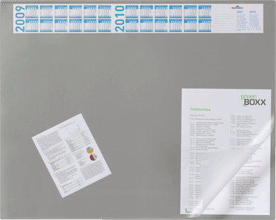 DURABLE Schreibunterlage mit Vollsichtplatte/7204-10 52x65cm grau