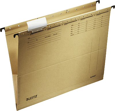 Leitz Hängetasche ALPHA/1916-00-00 für DIN A4 naturbraun 230g/qm Inh.25