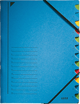 Leitz Ordnungsmappe/3912-00-35 245x320 mm für:A4 blau 12-teilig 400 g/qm