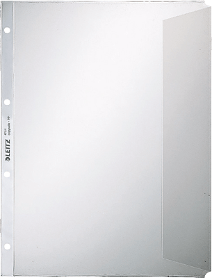 Leitz Prospekthülle mit Klappe rechts/4764-00-00 DIN A4 farblos PP,Inh.50