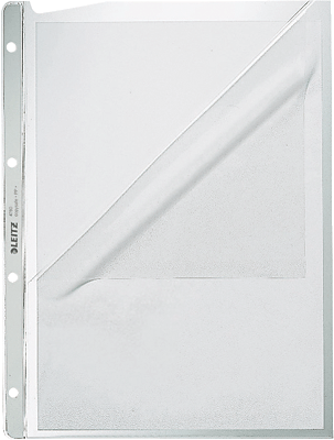 Leitz Prospekthüllen oben + Lochseite offen/4780-00 DIN A4 PP,geprägt 130 my