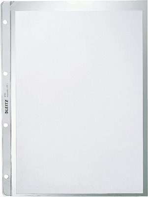 Leitz Prospekthüllen Lochseite offen/4781-00-03 DIN A4 farblos PP,geprägt 130 my