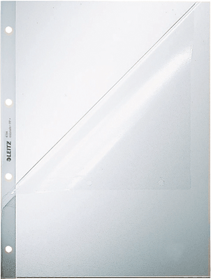 Leitz Prospekthüllen oben + Lochseite offen/4784-00-03 DIN A4 PP,geprägt 130 my