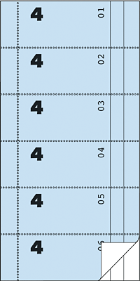 Zweckform Bonbücher/834 105x198 mm blau/weiß inkl. Kellner-Nr.1-6 Inh.2x50 Blatt