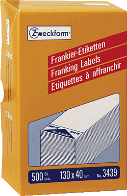 Avery Zweckform Frankieretiketten/3439 B130xH40 mm Inh.500