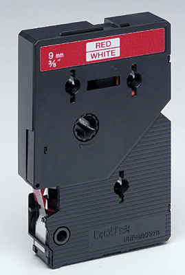 Brother Schriftbandkassetten TC/TC292 9mm weiß/rot