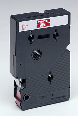 Brother Schriftbandkassetten TC/TC495 9mm rot/weiß