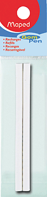 Maped 2 Ersatzradierer für Gom-Pen/M512511 6,75 mm weiss Inh.2