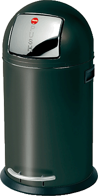 Hailo Tret-Abfallsammler KickMaxx 35/0835-569 H700xØ350 mm schwarz Inh.35 l