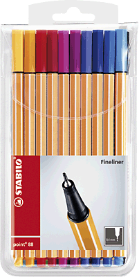 Stabilo point 88, Tintenfeinschreiber/8820 0,4 mm sortiert Inh.20