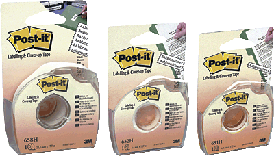 Post-it Abdeck- und Beschriftungsband/652H 8 mm weiß