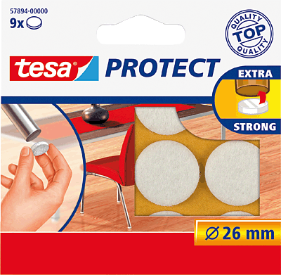 Tesa Filzgleiter, rund, weiß, Ø26mm/57894-00000-00 26 mm Inh.9