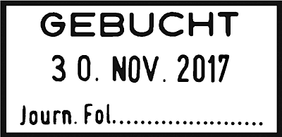 trodat Datumstempel 2910/P03/B/2910P03B10 54x24mm Gebucht