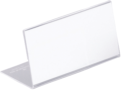 Durable Tischnamensschilder aus Acryl/8055-19 52 x 100 mm farblos Inh.10