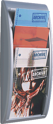 Paperflow Wandhalter/4061-35 H65xB29,0xT9,5cm aluminium 4 x A4-Fächer