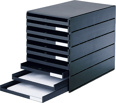 Styro Bürobox /23102-90 BxTxH 246x335x323mm schwarz