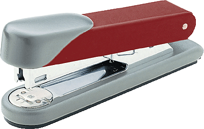 Novus Heftgerät Stabil/020-1289 rot/grau Heftleistung 30Blatt Einlegetiefe 6,5cm
