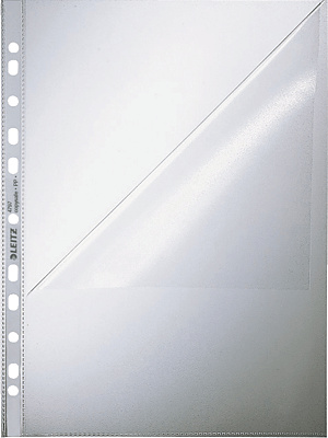 Leitz Prospekthüllen Standard A4/4797-00-00 PP, geprägt 90 my oben+links Inh.100