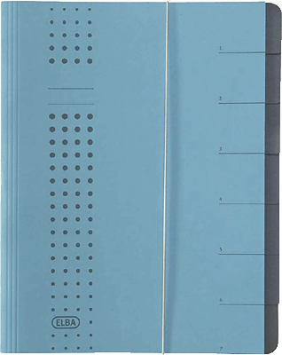 Elba Ordnungsmappe chic/42495BL für DIN A4 blau 7-teilig 450 g/qm