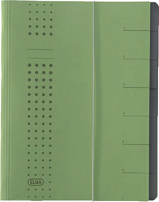 Elba Ordnungsmappe chic/42495GN für DIN A4 grün 7-teilig 450 g/qm
