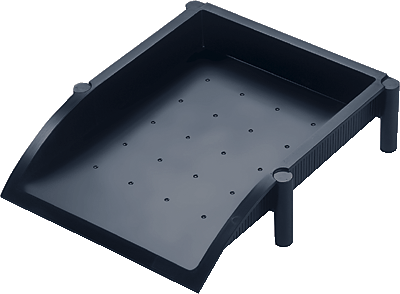 Helit Briefkorb Linear/H6391195 299x368x90mm schwarz Briefkorb, stapelbar
