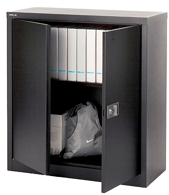 Light Flügeltürenschrank/E402A01433 H1000xB914xT400 cm schwarz Stahl