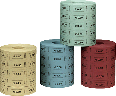 Herlitz Wertmarken €0,50 /10733350 blau/rot/gelb/grün Inh.5x1.000