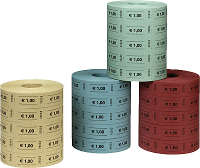 Herlitz Wertmarken €1 /10733368 blau/rot/gelb/grün Inh.5x1.000