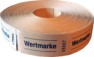 Herlitz Wertmarken neutral/791830 blau/rot/gelb/grün Inh.5x1.000