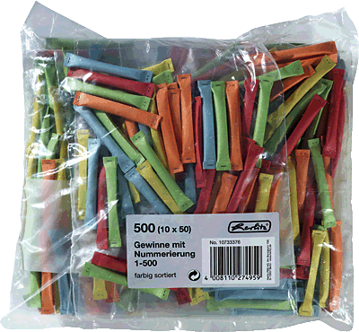 Herlitz Gewinne 1-500/10733376 farbig sortiert Inh.500
