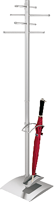 Kerkmann Garderobenständer Ästhet/6210 170 x 37 x 37 cm alusilber Stahl pulverbeschichtet