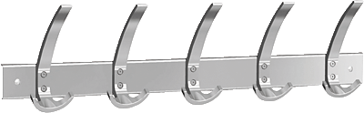 kerkmann Wandgarderobe Public 5/10/6404 B 65 x T 11 x H 17 cm alusilber