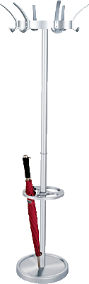 Kerkmann Garderobenständer Public/6796 180 x 50 cm alusilber Stahl, pulverbeschichtet
