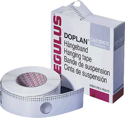 Regulus Tragebänder Doplan/TD402 55mmx50m weiß 402 mm Lochabstand 150µ Inh.1
